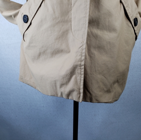 Zara Basics Outdoor Wear Womens Tan Lightweight Mid Length Button Up Jacket Sz M - Picture 4 of 14